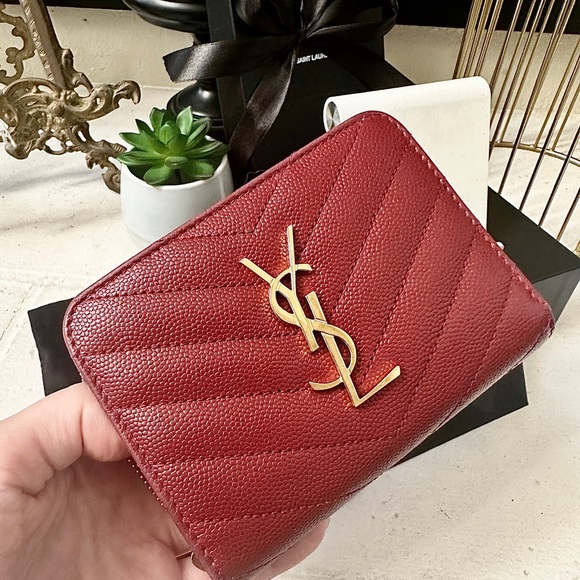 SOLD - 💎AUTH Saint Laurent YSL CASSANDRE ZIP AROUND WALLET - Picture 3 of 15